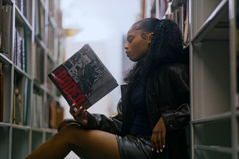 Reading in the library